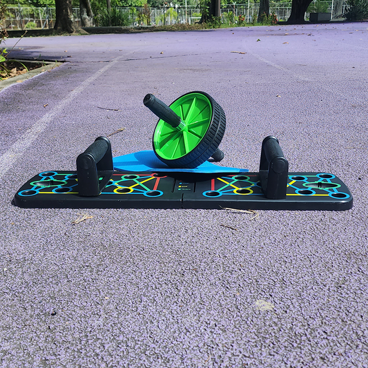 Combo Tabla Push Up + Rueda Abdominal — Kit Completo para Entrenar en Casa