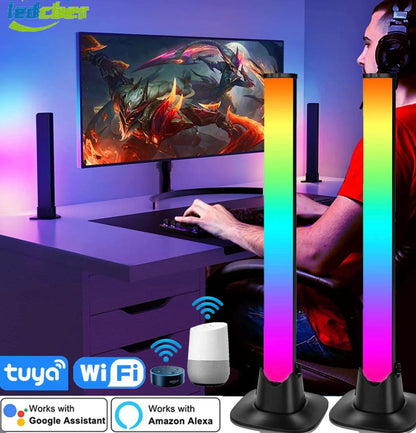 Barra de Luz RGB Inteligente — Sincronización con Música y Control por Voz