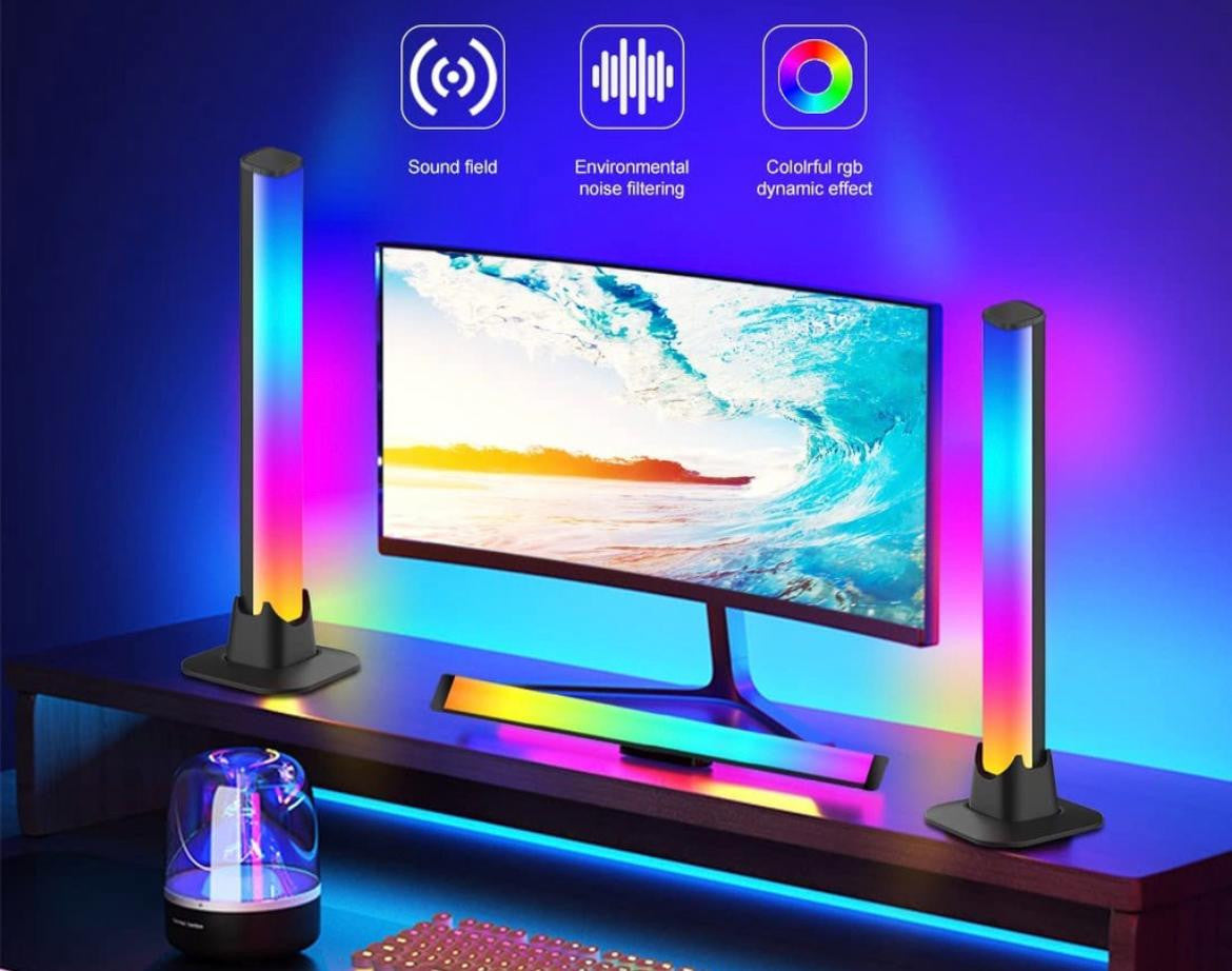 Barra de Luz RGB Inteligente — Sincronización con Música y Control por Voz