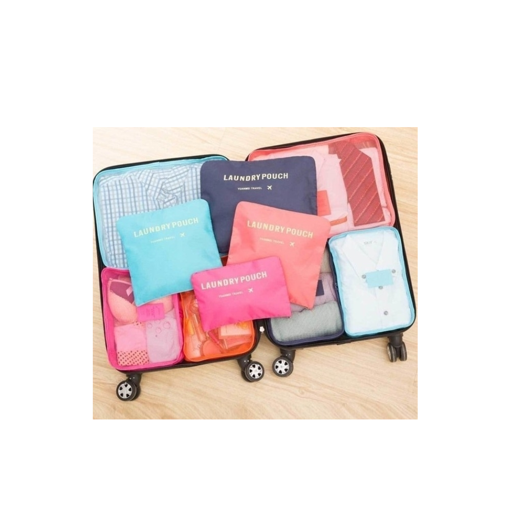 Set x6 Bolsas Organizadoras de Viaje — Tela Oxford Impermeable