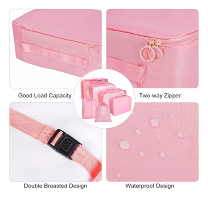 Kit Viajero Organizador de Ropa 7 Piezas — Nailon Impermeable