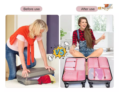 Kit Viajero Organizador de Ropa 7 Piezas — Nailon Impermeable