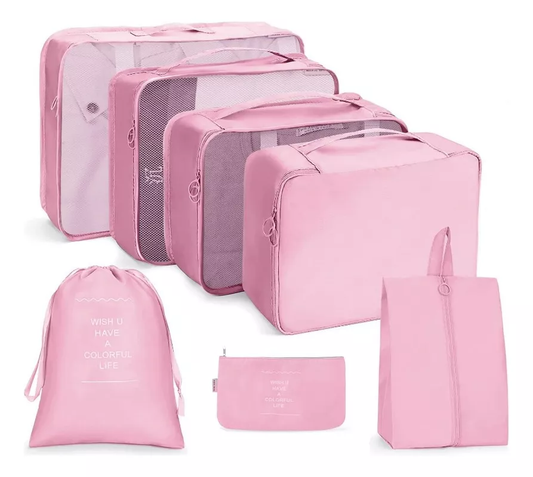 Kit Viajero Organizador de Ropa 7 Piezas — Nailon Impermeable