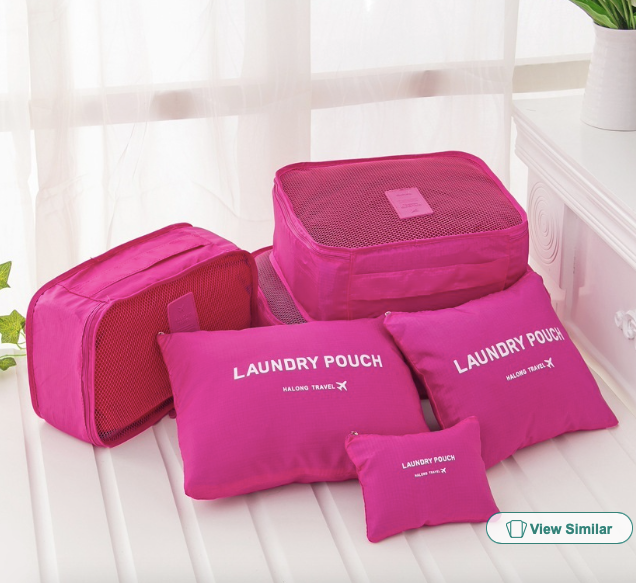 Set x6 Bolsas Organizadoras de Viaje — Tela Oxford Impermeable