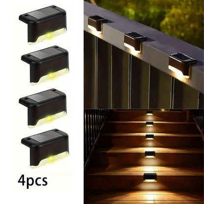 Kit x4 Luces LED Solares Automáticas — Jardín, Escaleras y Exterior
