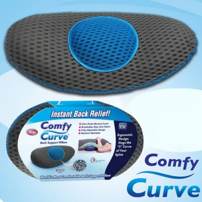 Almohada Lumbar Comfy Curve — Soporte Ergonómico para Espalda y Columna