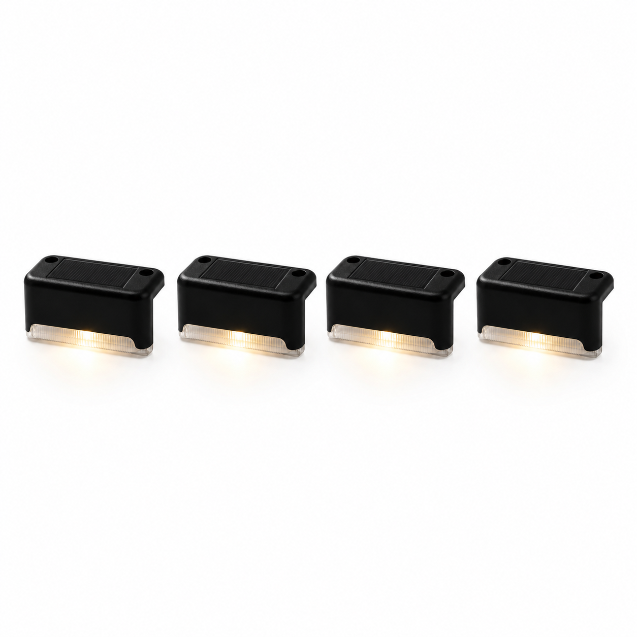 Kit x4 Luces LED Solares Automáticas — Jardín, Escaleras y Exterior